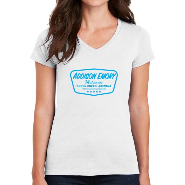 Addison Emory Women’s V-Neck 5 Star Tee - Image 2