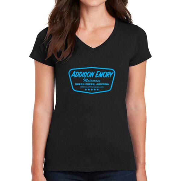 Addison Emory Women’s V-Neck 5 Star Tee - Image 3