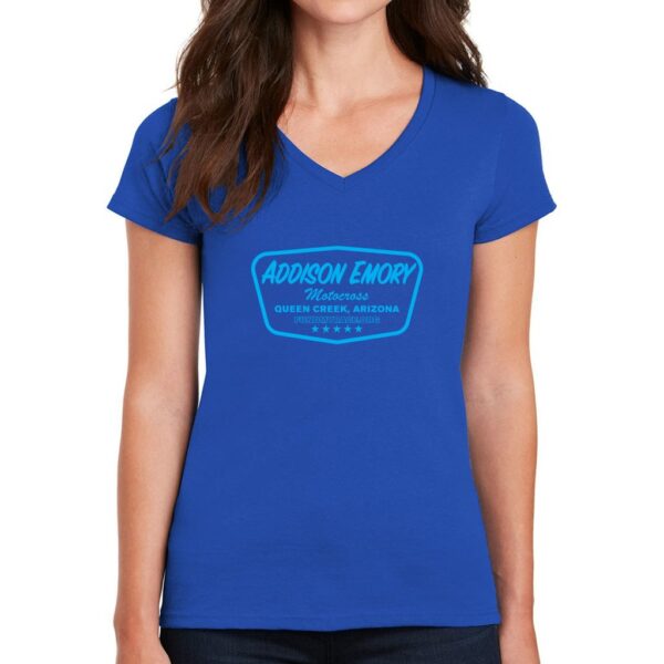 Addison Emory Women’s V-Neck 5 Star Tee - Image 4